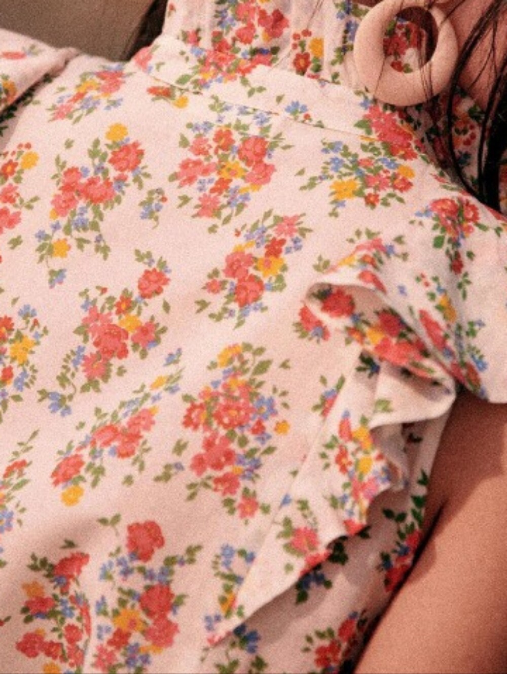 NWT Sézane Ruffled Floral Sleeveless Blouse / Top - Picture 7 of 13